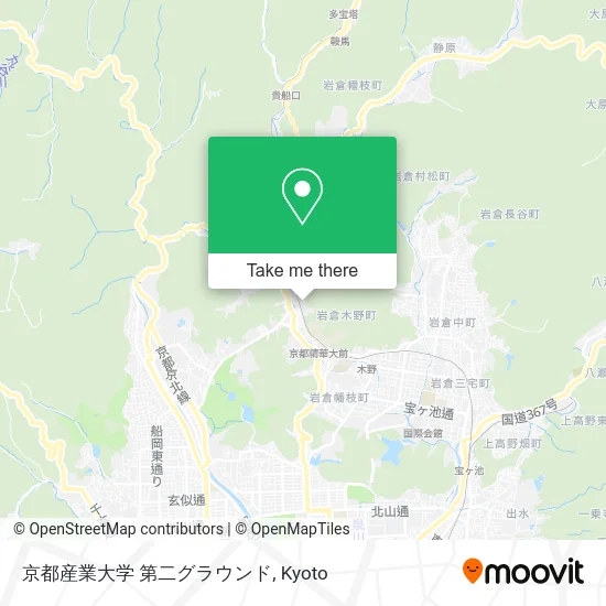 Kyoto Sangyo University Second Ground map