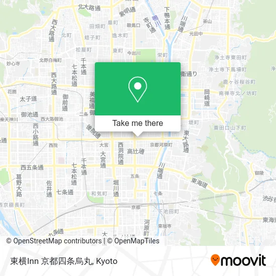 Toyoko Inn Kyoto Shijo Karasuma map