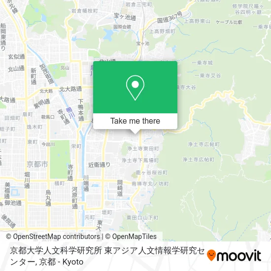 京都大学人文科学研究所 東アジア人文情報学研究センター map