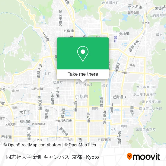 Doshisha University Shinmachi Campus map