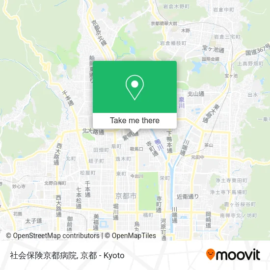 社会保険京都病院 map