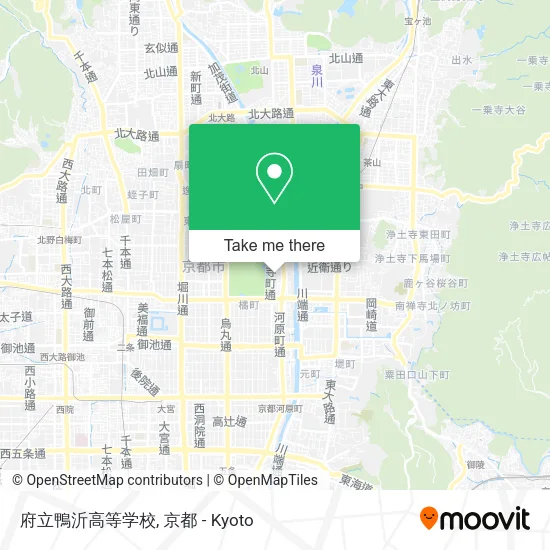 Kyoto Prefectural Kamogaki High School map