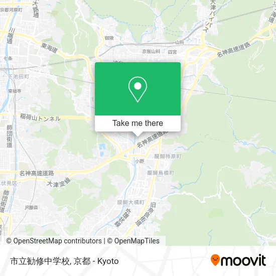 市立勧修中学校 map