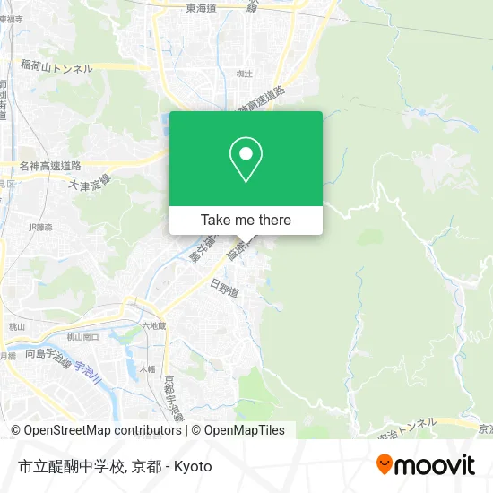 市立醍醐中学校 map