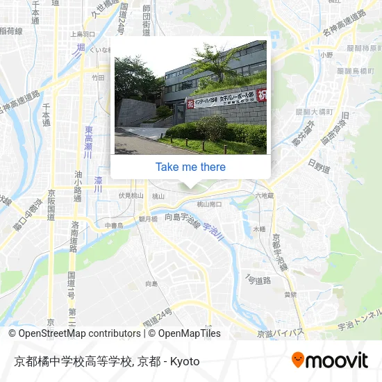 京都橘中学校高等学校 map