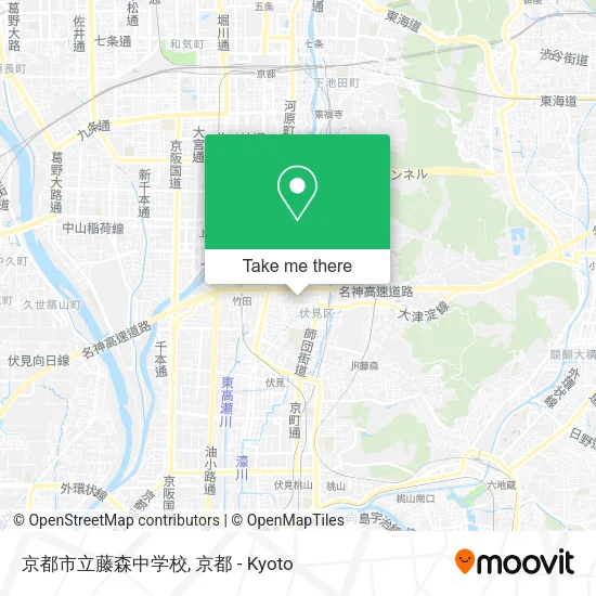 京都市立藤森中学校 map