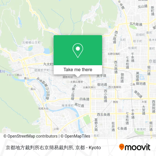 京都地方裁判所右京簡易裁判所 map