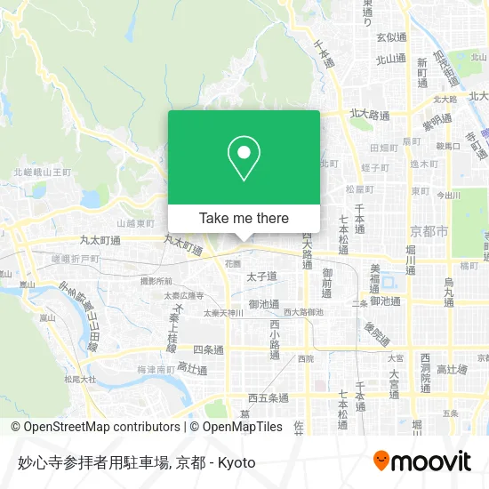 妙心寺参拝者用駐車場 map