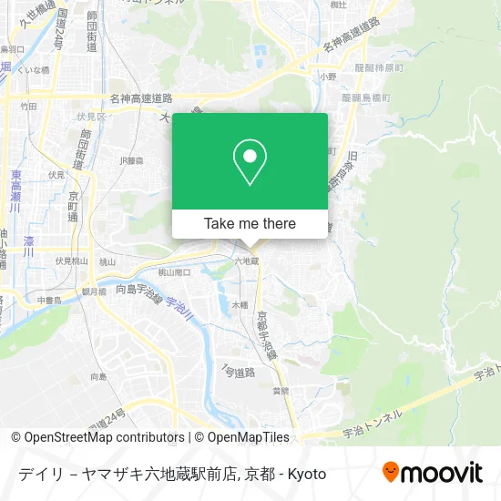 デイリ－ヤマザキ六地蔵駅前店 map