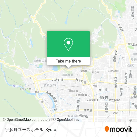 Utano Youth Hostel map