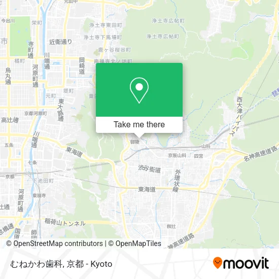 むねかわ歯科 map