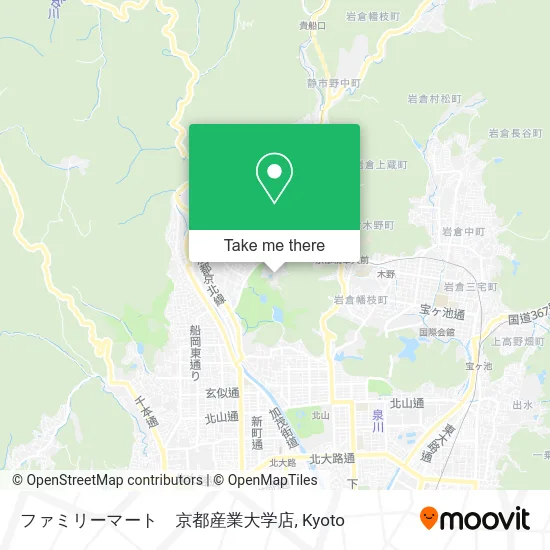 Family Mart Kyoto Sangyo University Store map