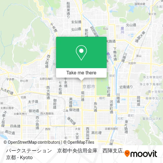 Park Station Kyoto Central Credit Association Nishijin Branch map