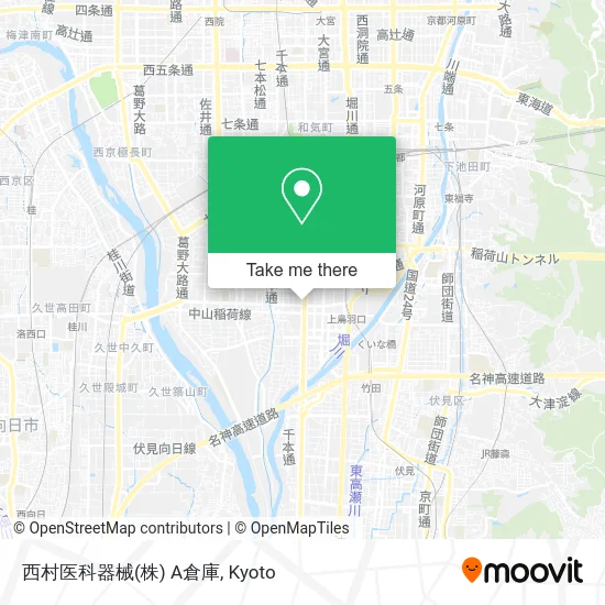 Nishimura Medical Equipment Warehouse A map