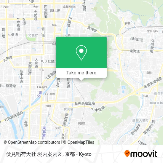 伏見稲荷大社 境内案内図 map
