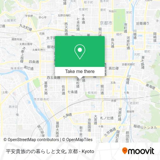 平安貴族のの暮らしと文化 map
