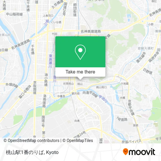 Momoyama Station Platform 1 map