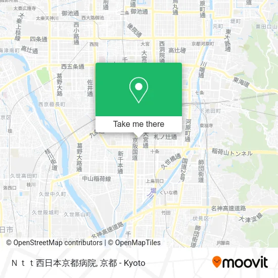Ｎｔｔ西日本京都病院 map