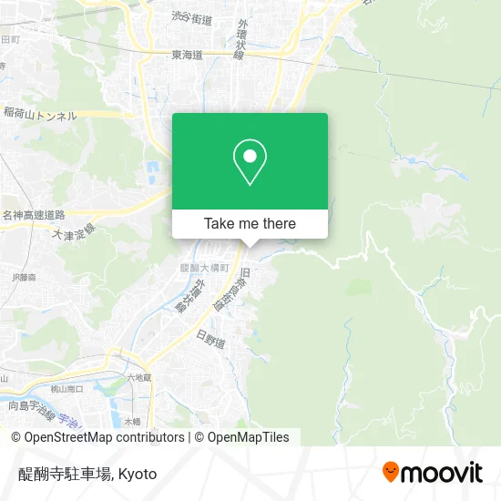 醍醐寺駐車場 map