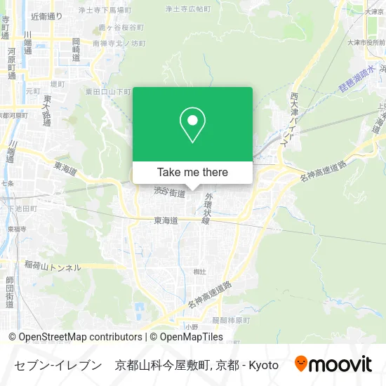 セブン-イレブン　京都山科今屋敷町 map