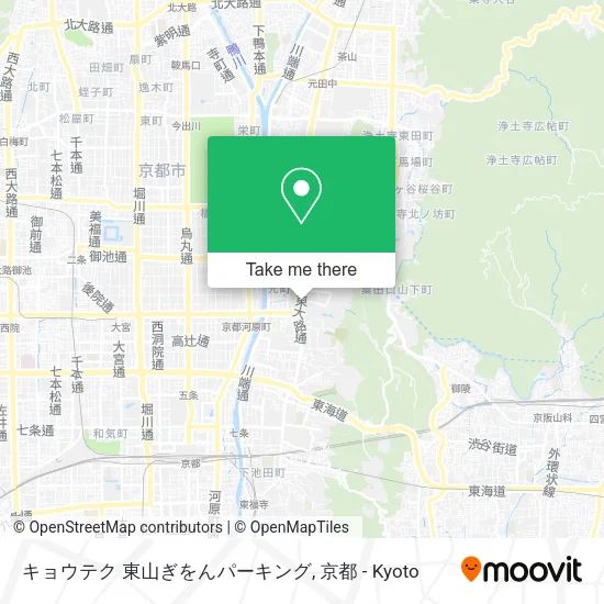 キョウテク 東山ぎをんパーキング map
