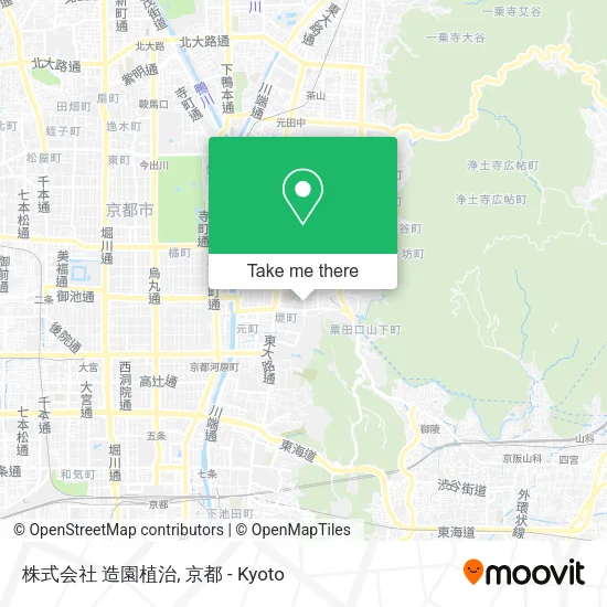 株式会社 造園植治 map