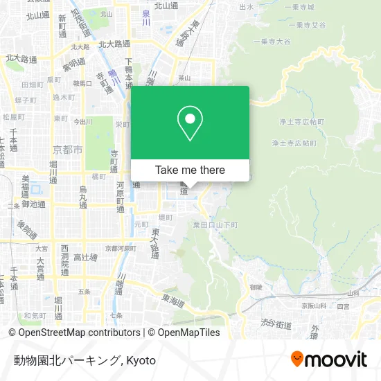 動物園北パーキング map