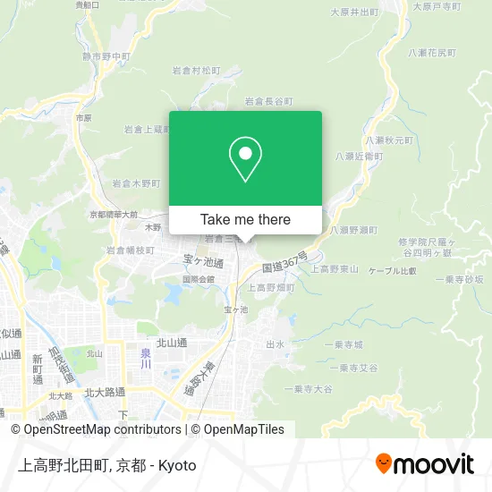 上高野北田町 map
