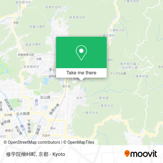 修学院檜峠町 map