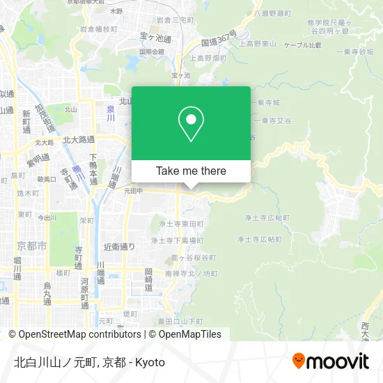 北白川山ノ元町 map