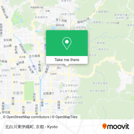 北白川東伊織町 map