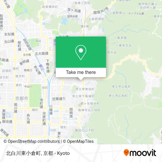 北白川東小倉町 map