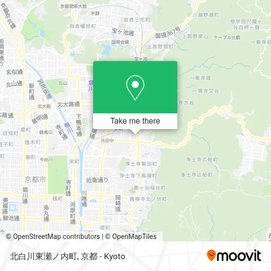 北白川東瀬ノ内町 map