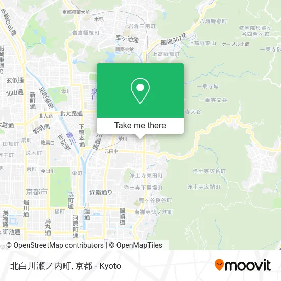 北白川瀬ノ内町 map