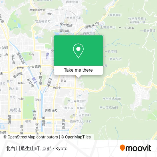 北白川瓜生山町 map