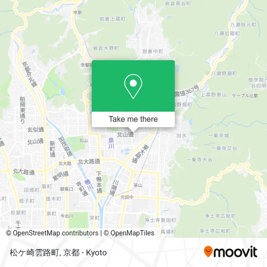 Matsugasaki Kumo Road Town map