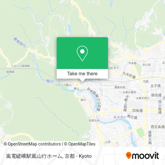 嵐電嵯峨駅嵐山行ホーム map