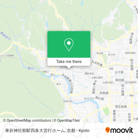 車折神社前駅四条大宮行ホーム map