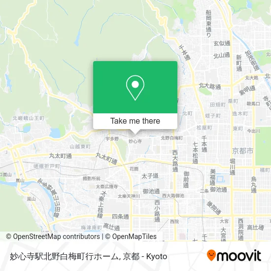 妙心寺駅北野白梅町行ホーム map