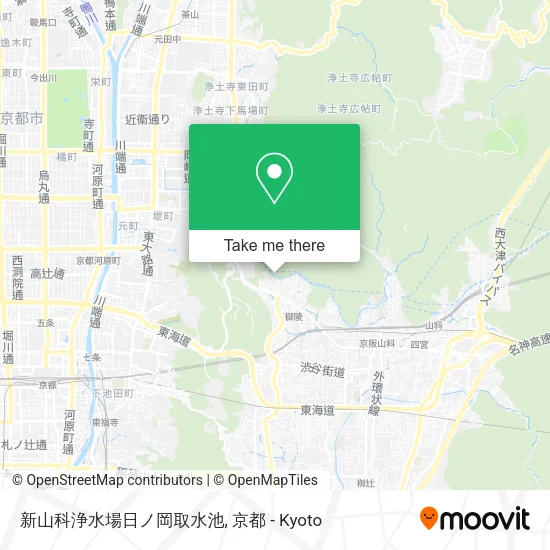 新山科浄水場日ノ岡取水池 map
