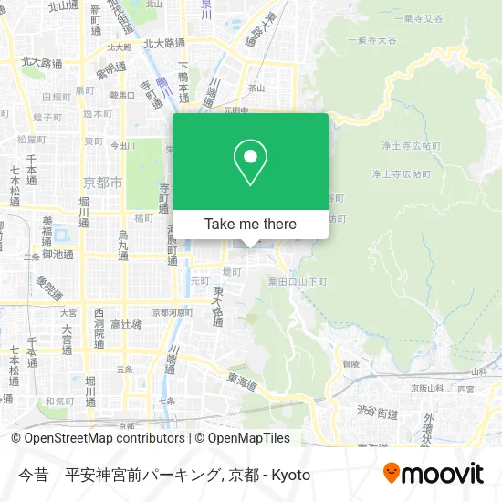 Bygone Times Heian Shrine Parking map