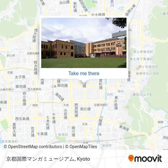 Kyoto International Manga Museum map