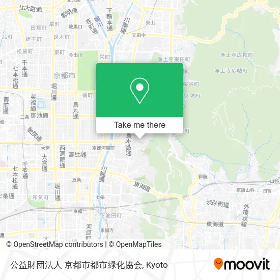 Kyoto City Green Space Association map