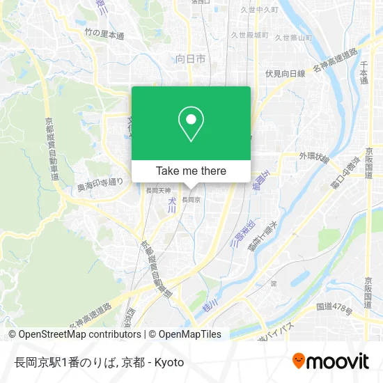 長岡京駅1番のりば map
