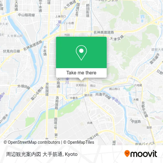 周辺観光案内図 大手筋通 map