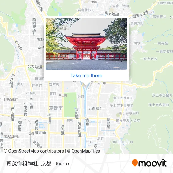 賀茂御祖神社 map