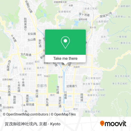 賀茂御祖神社境内 map
