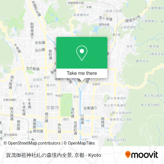 賀茂御祖神社糺の森境内全景 map