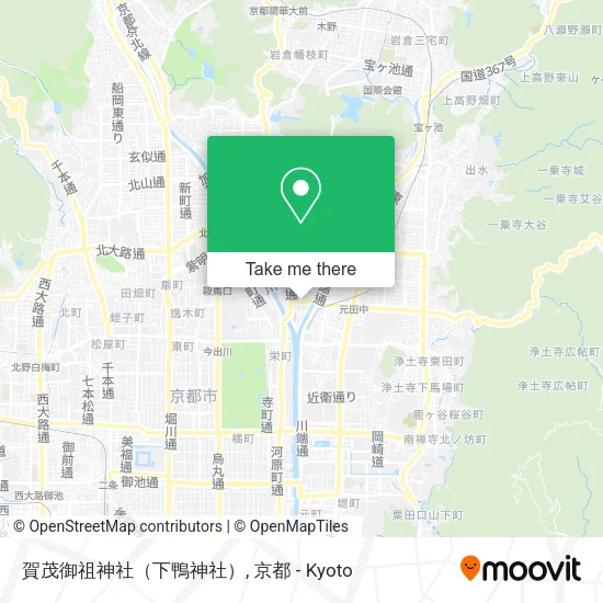 賀茂御祖神社（下鴨神社） map