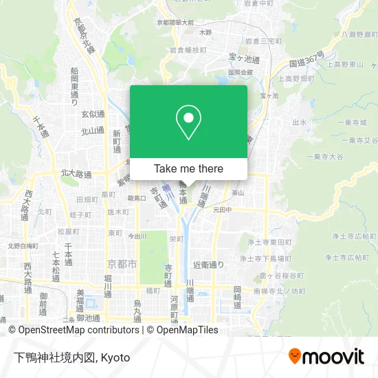 Shimogamo Shrine Precinct Map map